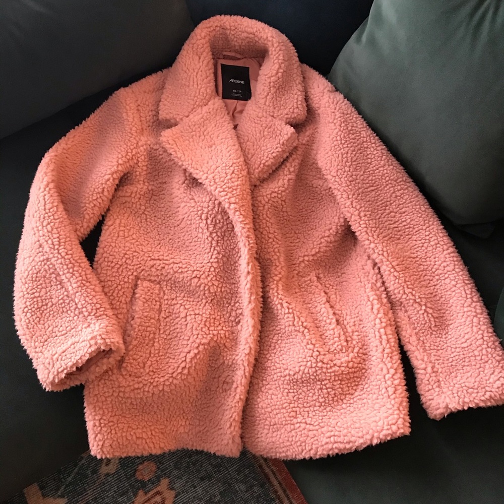 Blush teddy coat